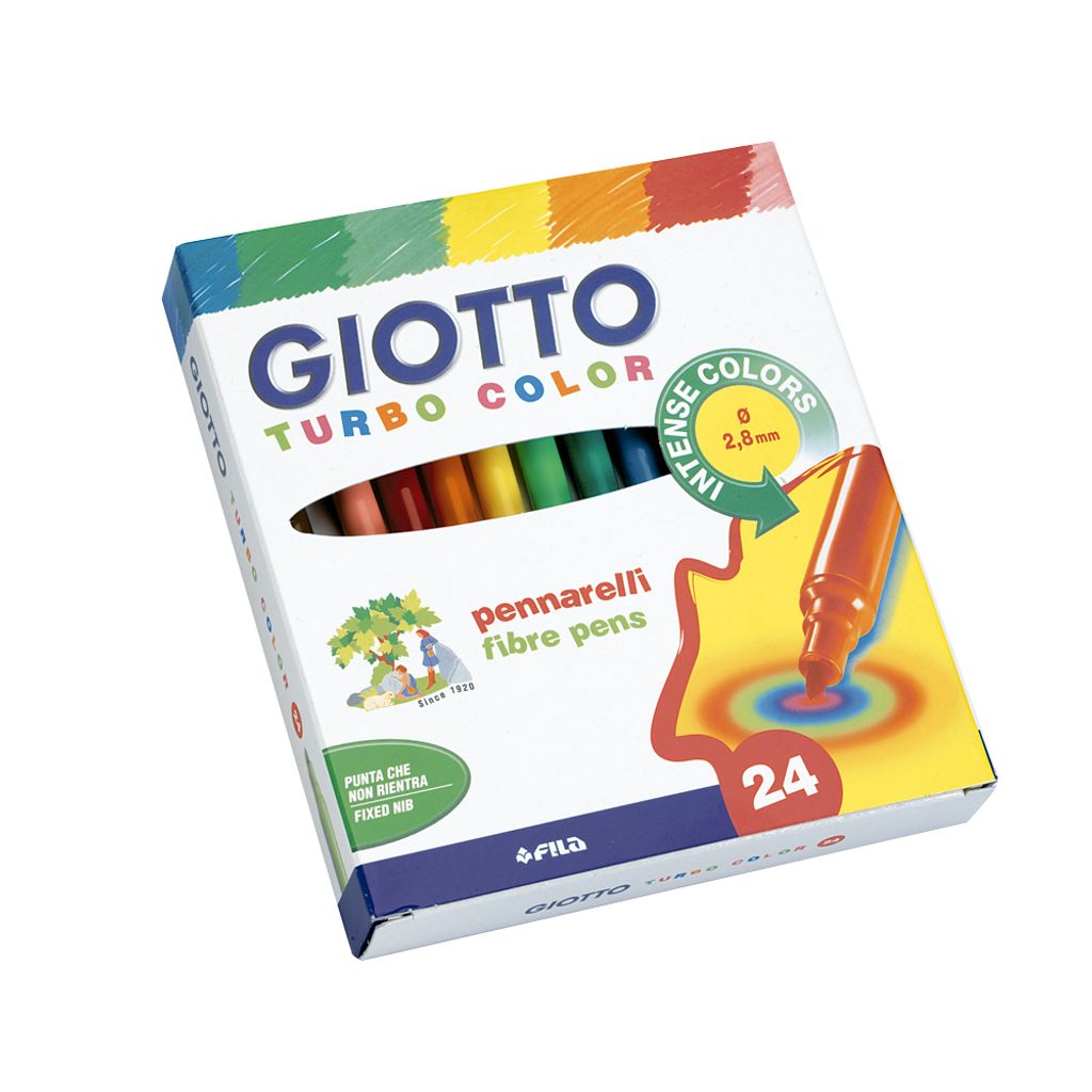 Caja 24 rotuladores Giotto Turbo Color libreriadavinci